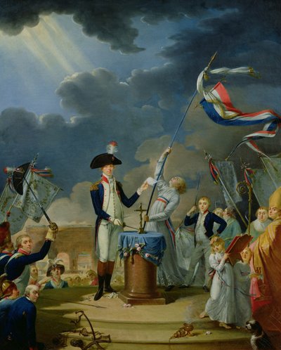 The Oath of Lafayette at the Festival of the Federation, 14th July 1790, 1791 by Jacques Louis David